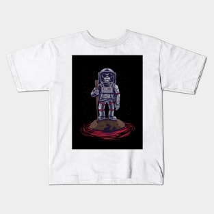 Astronaut Monkey In The Ocean Kids T-Shirt